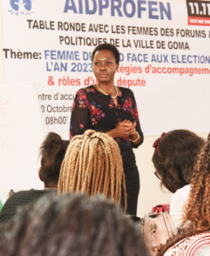 Femme du Nord – Kivu face aux élections de l’an 2023 : stratégies d’accompagnement ; et rôles d’un (e) député ».