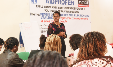 Femme du Nord – Kivu face aux élections de l’an 2023 : stratégies d’accompagnement ; et rôles d’un (e) député ».